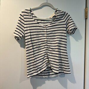 Sezane Striped Milo Short Sleeve T-Shirt